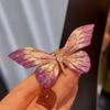 Elegant Retro Gradient Pink-Purple Butterfly Brooch: Enamel Painted, Gold-Plated Copper with Zircon.
