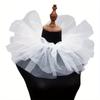 Pompom Tulle Mock Collar for Clown, Victorian Court Theatrical Accessories for Easter Performance