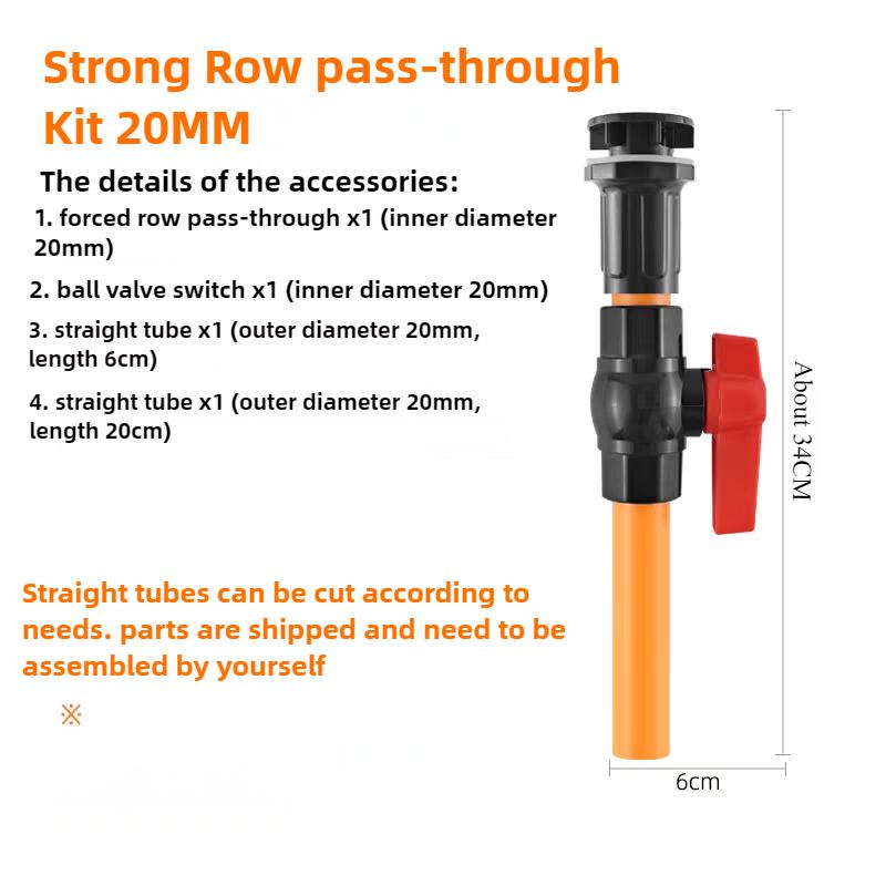 

Aquarium Water Change Tube Kit Heavy Duty PVC Drain & Fill System for Fish Tanks Sumps Seafood Tank Water Inlet/Outlet Fittings