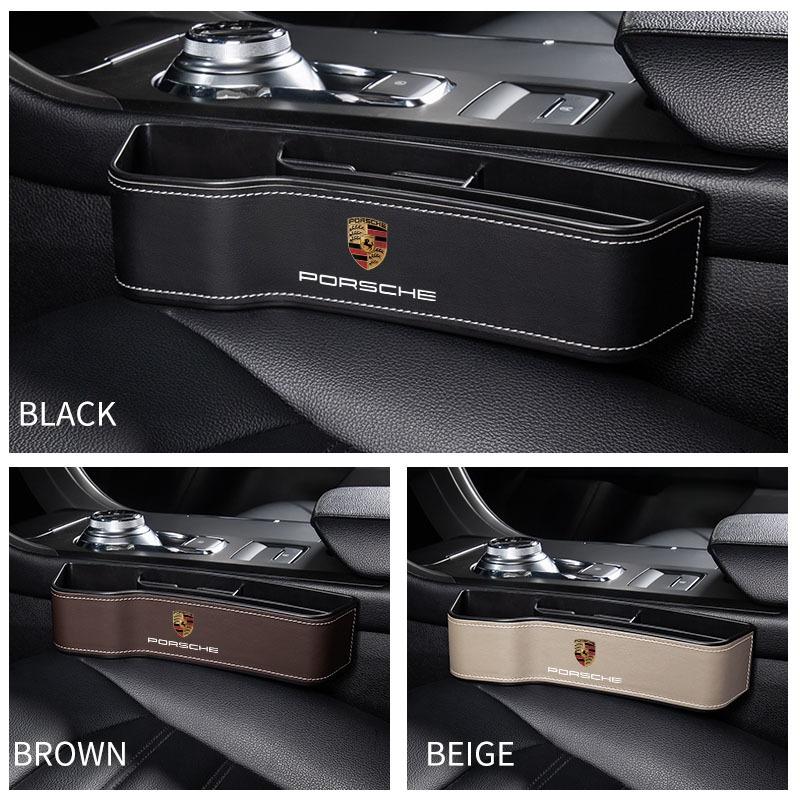 2 Piezas Organizador de Asiento de Coche Caja de Almacenamiento para la Ranura del Asiento Multifunción Artículos Para Porsche Boxster Cayenne Panamera Macan Cayman 911 918 996 917 991