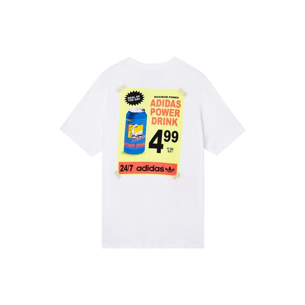 Adidas Originals Bodega Poster Print Short Sleeve T-Shirt Men Tops White ED7066