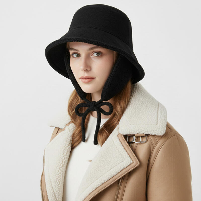 Зимняя флисовая шапка-ушанка Мустанг со съемными наушниками Beige