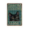 Funny Coffee Sign Retro Cat Posters Metal Tin Sign Vintage Kitchen Signs Coffee Bar Sign Cat Wall Art Poster Cats Home Decor