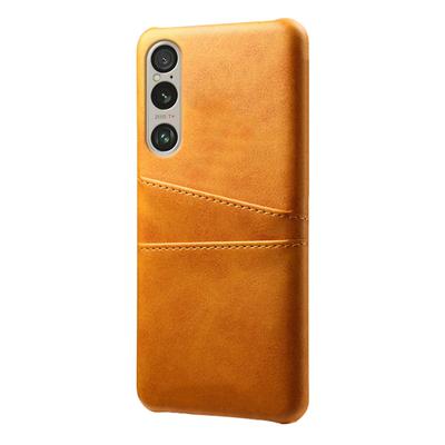 Pro pouzdro Sony Xperia 1 VI Dvojité sloty na karty PU kůže PC Tvrdý kryt na telefon