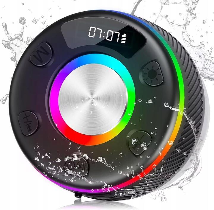 Led Bezprzewodowy Przenośny Łazienkowy Głośnik Bluetooth 5.3, Wodoodporność