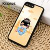 Krajews Cute Japanese Kokeshi Doll Phone Case Cover For iPhone 17 Air 16 15 14 plus 11 12 13 pro max coque Shell Fundas