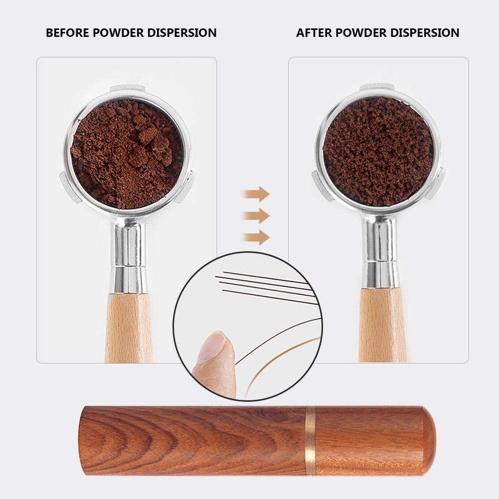 Coffee Powder Tamper Stainless Steel Coffee Distributor Powder Leveler 6 Needles Cafe Stirring Barista Accessories