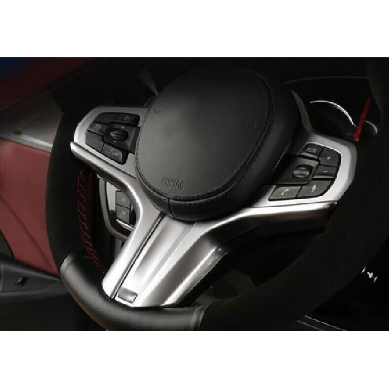 For BMW X3 G01 X4 G02 2018- ABS Silver Steering Wheel Strip Cover Trim