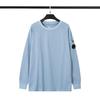 CP Lenses Men's Loose Solid Color Round Neck Pullover Terry Sweater Jacket Casual Trend Youth Trendy Brand Men