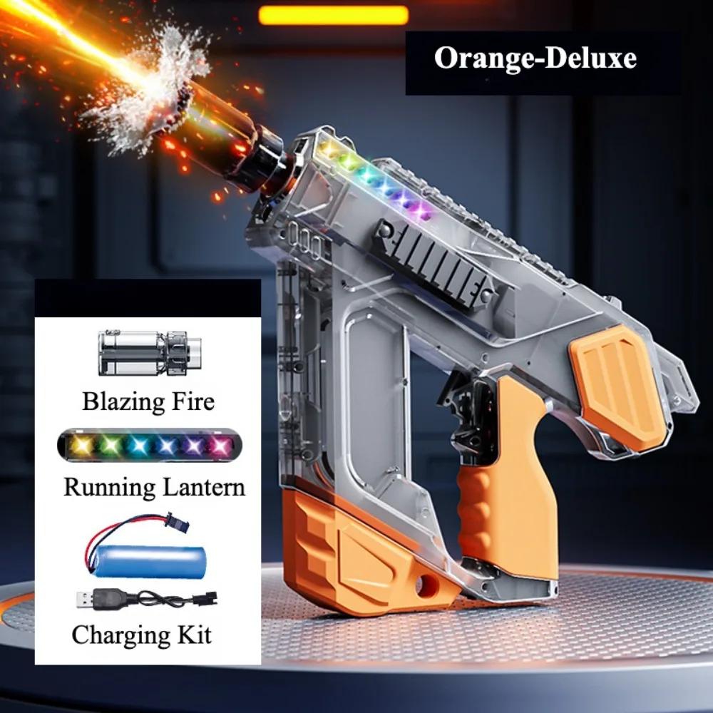 Electric Water Gun with Flashing Lights High-speed Linkage Chambered Water Gun Summer Water Toy Summer Outdoor Beach Games