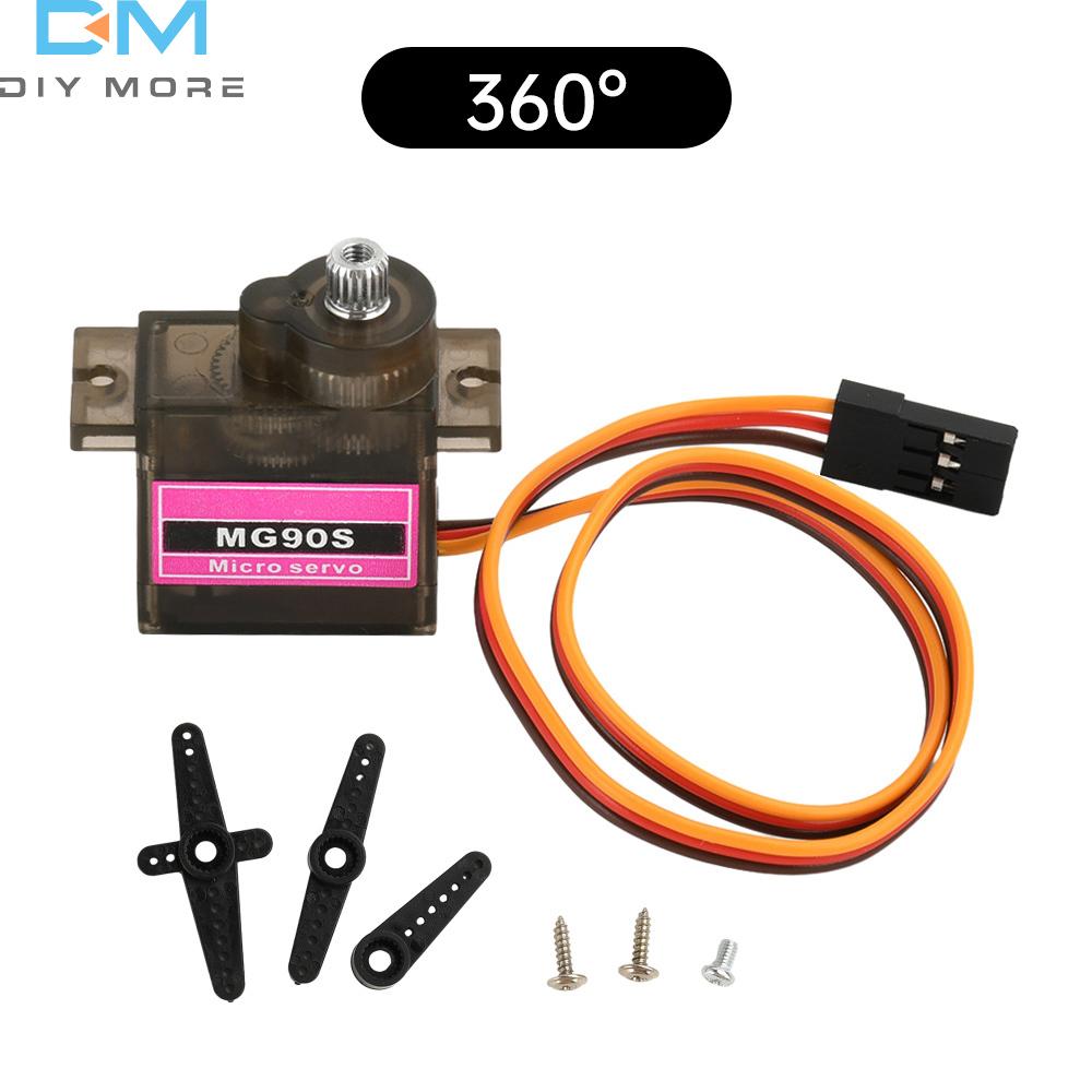 New MG90S Metal Gear Servo SG90 Rotation Angle 180℃/360℃ 12g For RC Helicopter Plane Boat Car MG90 RC Robot