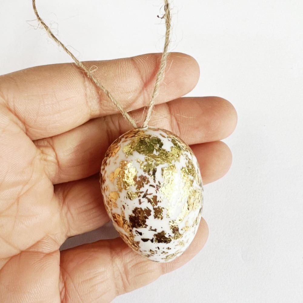 24 Piece Simulated Easter Egg Pendants Plastic Easter Decorative Ornament Easter Hanging Egg  Door