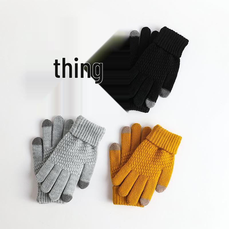 Herbst- & Winter-Touchscreen-Jacquard-Handschuhe mit Samt für Männer & Frauen - Warm, modisch & grenzüberschreitend.