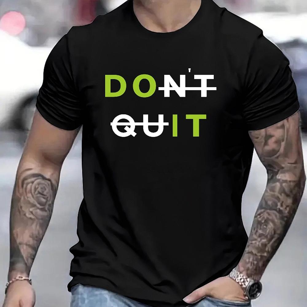 Summer Casual Street Men's T-Shirt Clothing Minimalist Versatile Letter Print Menswear Soft Breathable O-neck T-shirts