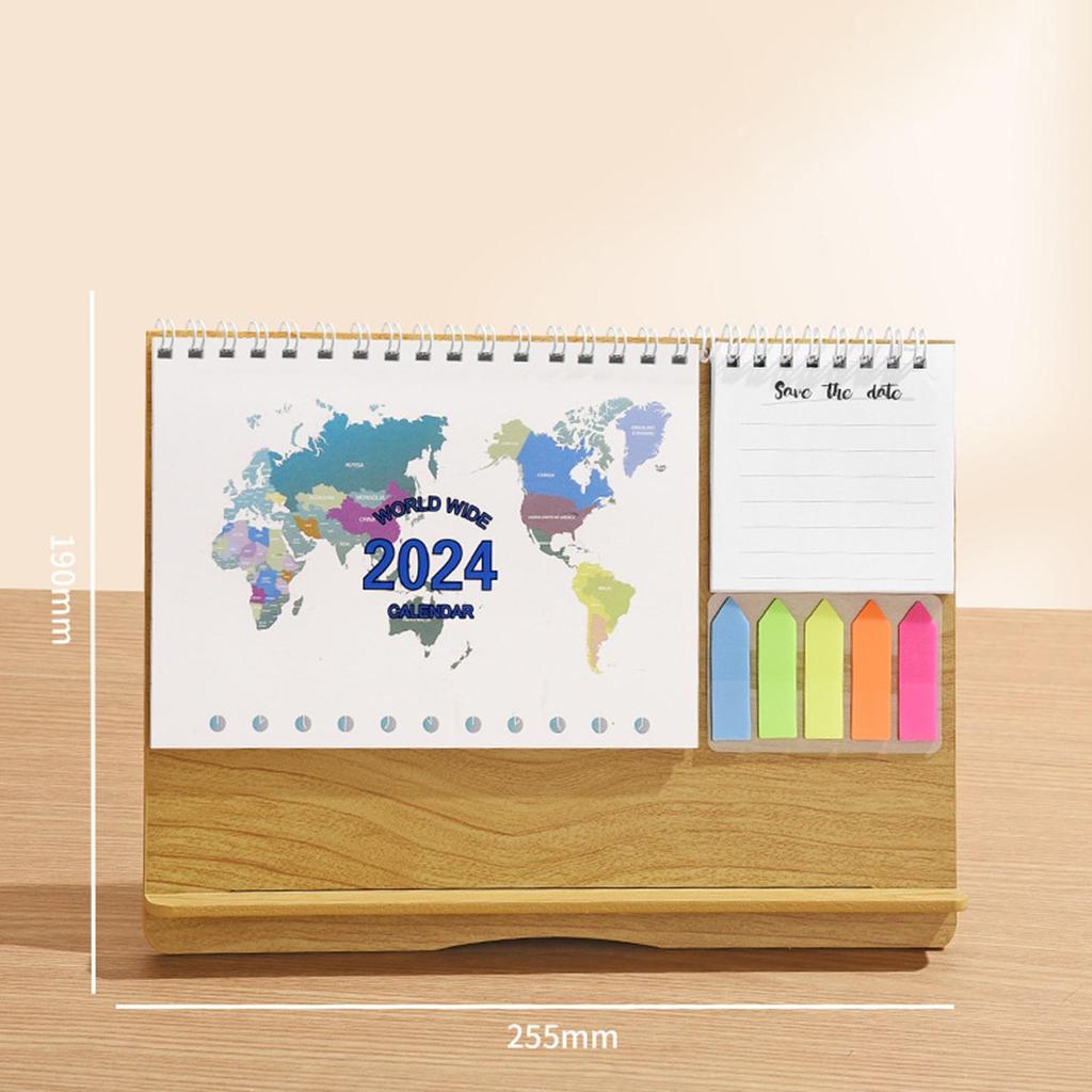 Desktop Calendar 2024 Personal Daily Planner Calendar Standing Flip Calendar
