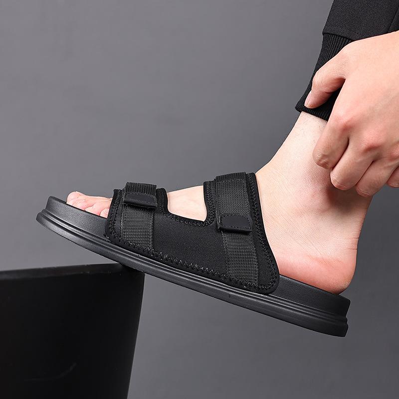 Slippers men's summer wear 2025 new outdoor leisure thick bottom non-slip Internet celebrity beach cool slippers 1501-W