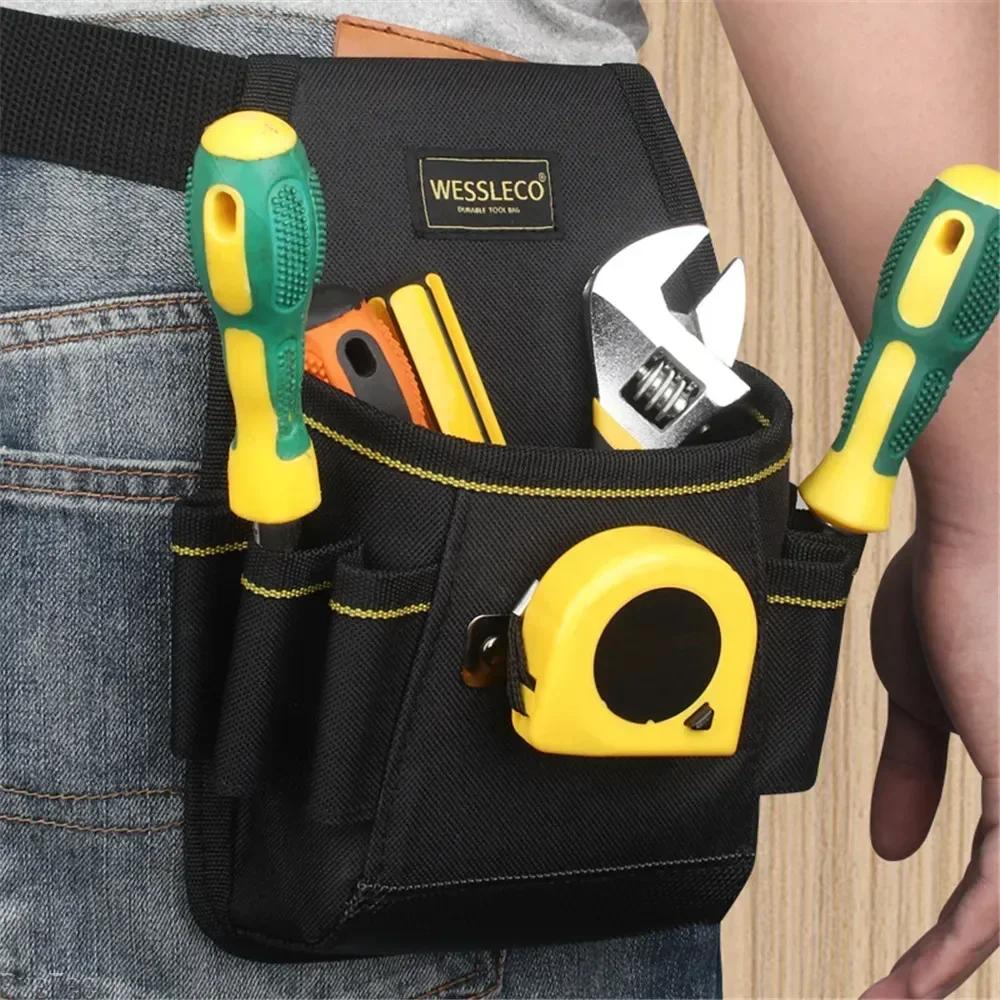 New Tool Waist Bag Multi-functional Maintenance Toolbag Canvas Electrician Belt Hardware Toolkit For Men Construction Sites