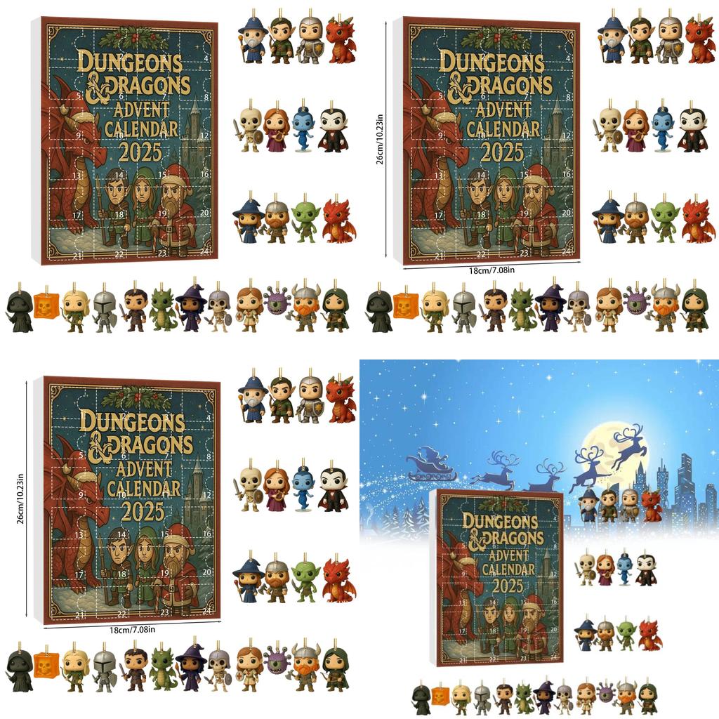 Dragon Advent Calendar With Acrylic Parts For Holiday Decor And Giftgiving