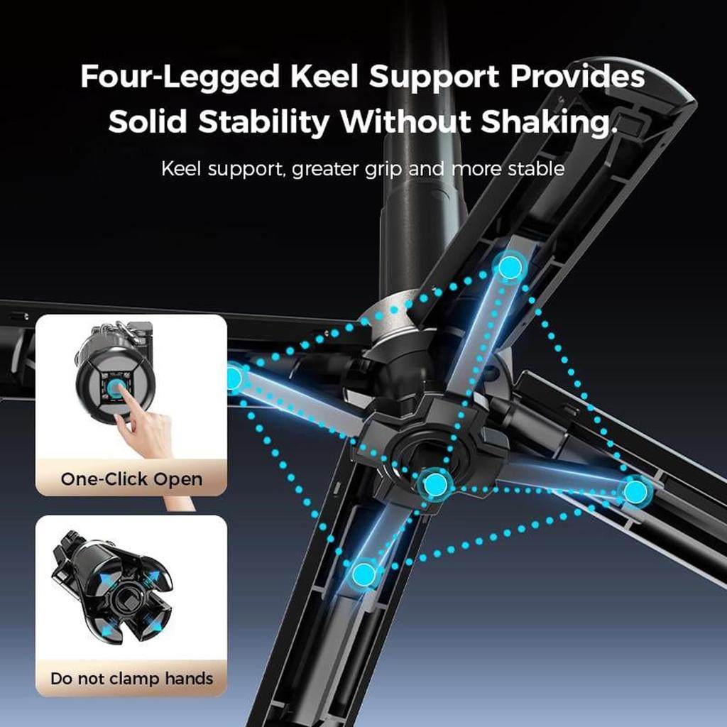 A Stable, Portable, Retractable, Bluetooth, And Handheld Magnetic Selfie Stick With A Four-corner Stand