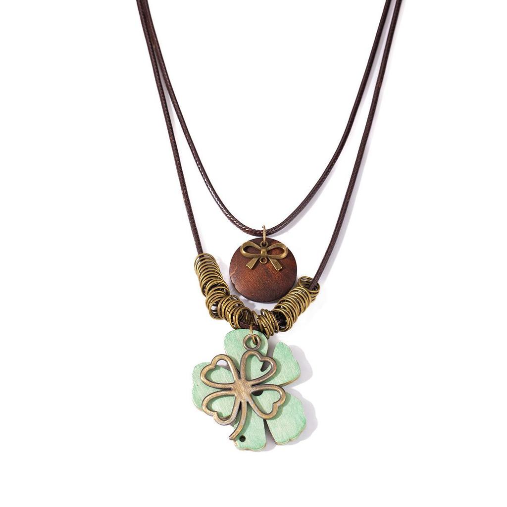 Bohemian Light Luxury Layered Leaf Necklace - Unique Sweater Chain Accessory
