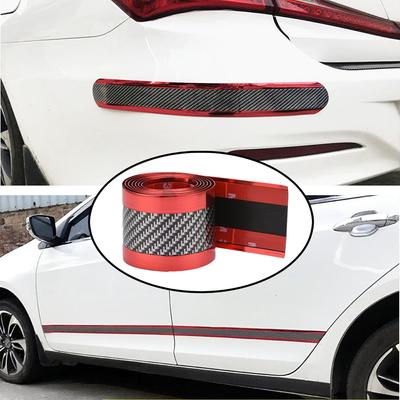 Adesivo antirrisco para para-choques 1mX5cm, fita de fibra de carbono para para-choques de carro, saia lateral de carro, soleira de porta, proteção de borda do porta-malas