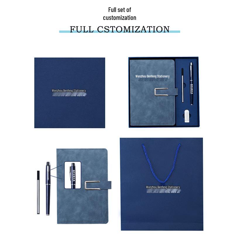 Notizbuch A5 mit individuellem Logo Geschenkset für Geschäft & Meetings