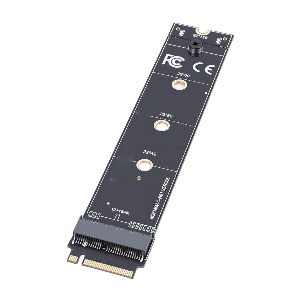 12 16 Pin SSD zu M.2 KEY M Adapterkarte Ersatz für OS X Laptop 2013 2017 PCIe 4.0 Hochgeschwindigkeitsübertragung