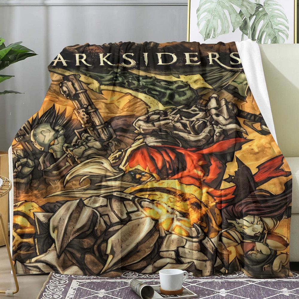 D-Darksiders Throw Soft Flannel Throw Summer AC Blanket Lightweight Cool Nap Blanket for Sofa Bed Couch Travel