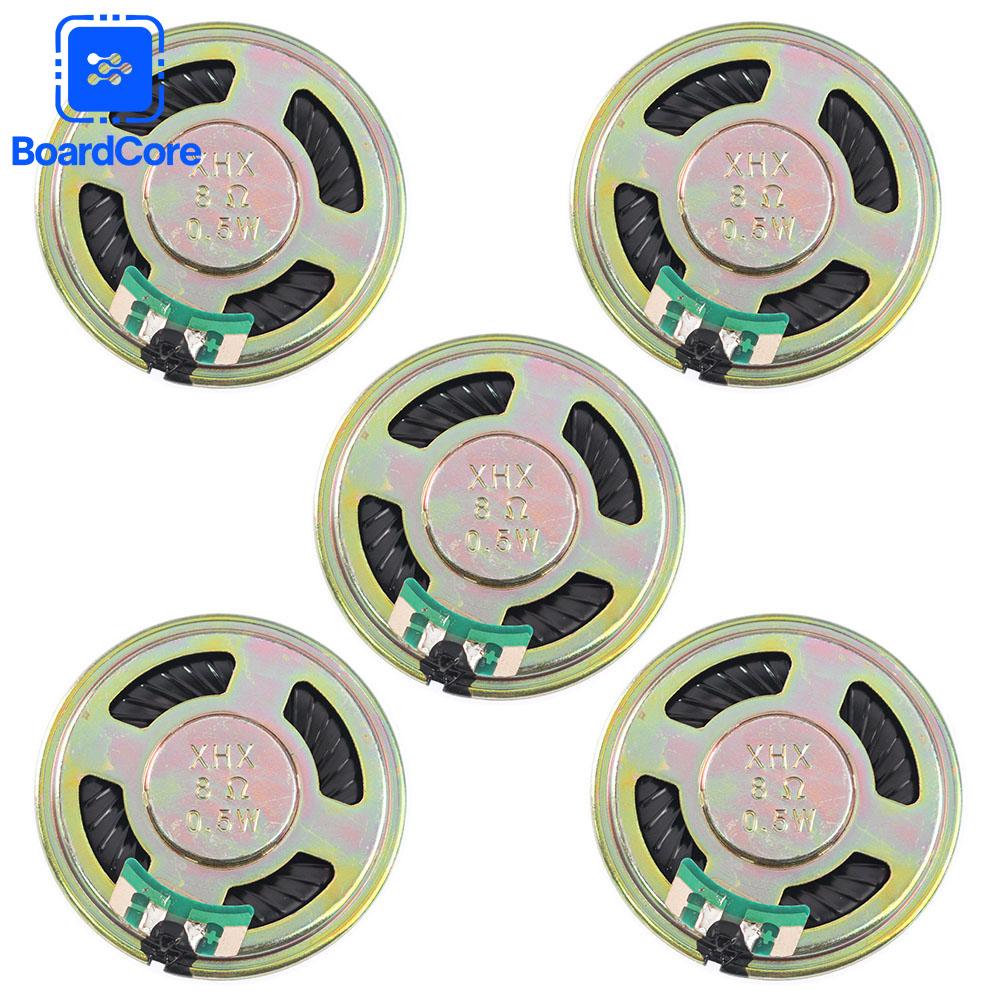 5PCS 0.5W 8ohm Speaker Ultra-thin Horn Speaker 0.5W 8R Diameter 40mm 4CM Loudspeaker for Audio Diy Electronic