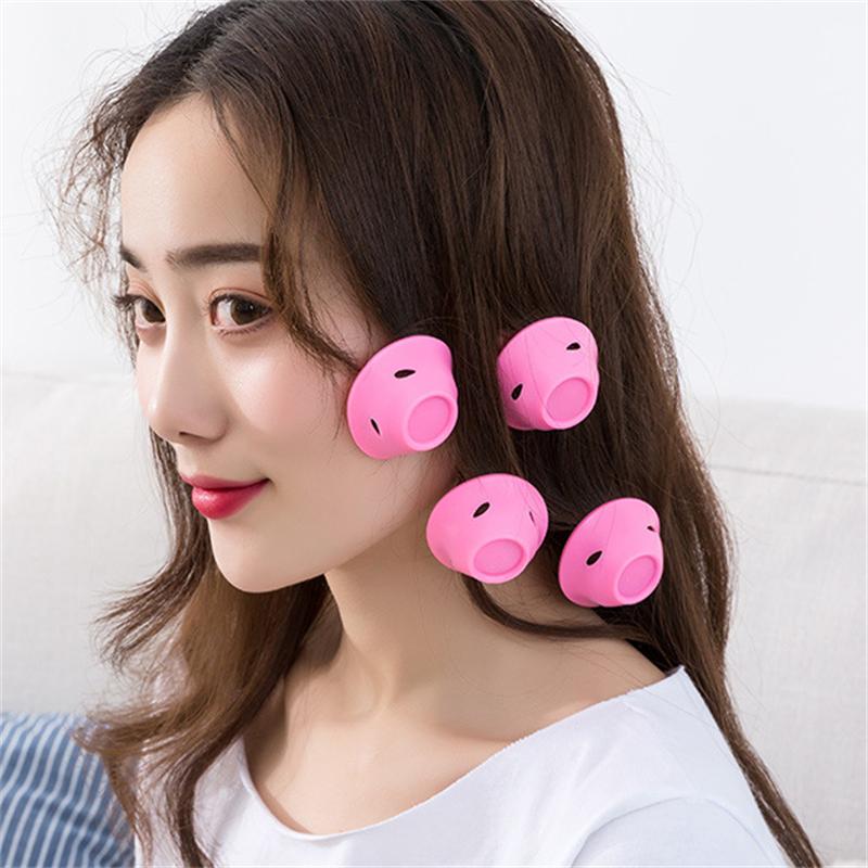 10/20/50PCS Pink Soft Silicone Hair Curler No Heat No Clip Hair Curling Magic Hair Care Rollers Styling DIY Tool For Curler Hair