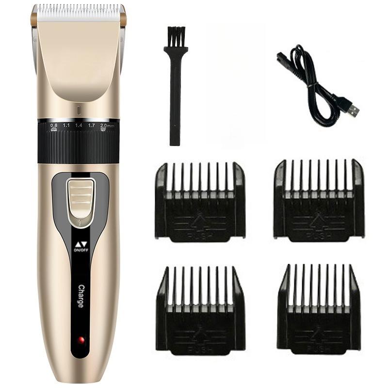 Hundehaarschneidemaschine, elektrisches Haustier-Hundehaarschneidegerät, Pflege-Trimmer-Set für Katzen und Kaninchen, kabellos, über USB wiederaufladbar, Haustier-Rasiermaschine