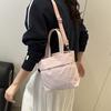 Fresh and Sweet Girl Simple Casual Going Out Large Capacity Solid Color Spring Hand Carry Shoulder Small Messenger Bag
