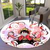 One Piece Monkey D Luffy Round Area Rug Carpet Rug For Living Room Bedroom Sofa Playroom Decor Nonslip Floor Mat