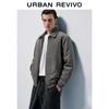 Men's Retro Suede-Effect Lapel Padded Jacket