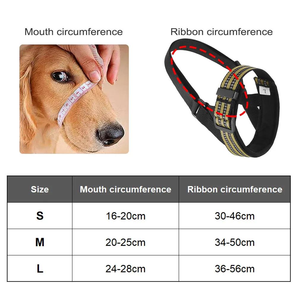 Quick Release Dog Muzzles Adjustable Reflective Dog Muzzle Soft Padded Medium & Large Dogs Halter Nose Leads for Outdoor Walking