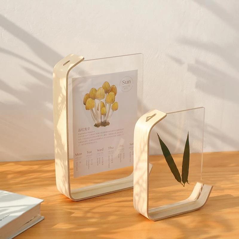 Wooden Acrylic Photo Frame Herbarium Display Frame Calendar DIY Frame Photo Frames For Wedding Party Picture Frame Photo Decor