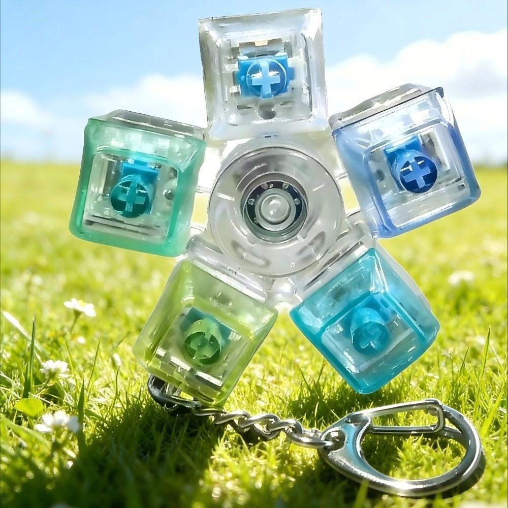 5-Button Stress Relief Keychain 9-Button Flash Pinch Toy New Luminous Keyboard Toy  Stress Relief