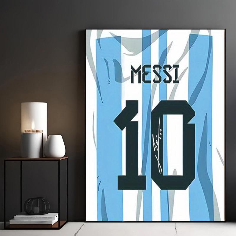 Inspirational Football Star Sports Art Poster for Gym, Men's Living Room, Bedroom, Study, or Office