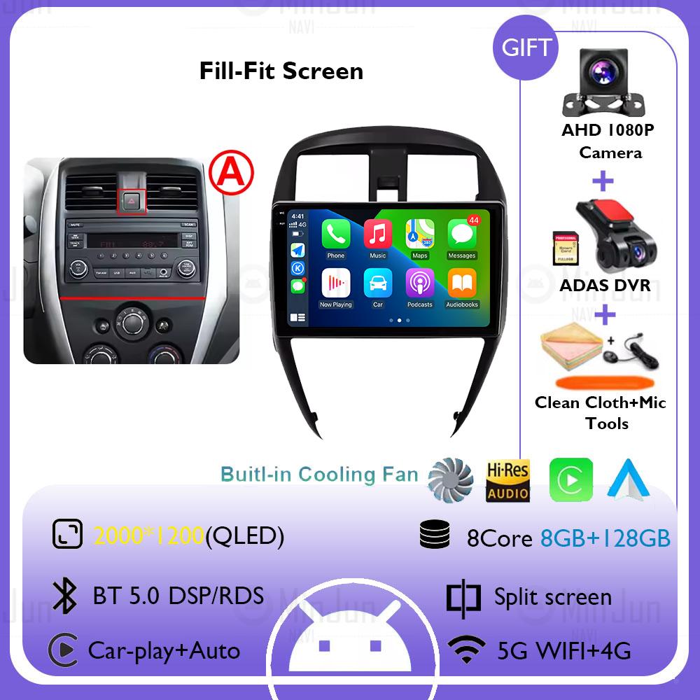 Android 14 Car Radio For Nissan Micra March Versa Note Sunny Juke Versa 2014 2015 2016 2017 2018 Carplay Android Auto Navigation
