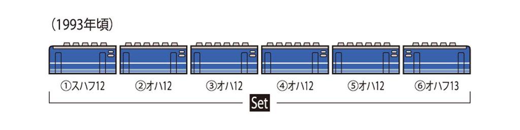 TOMIX N Gauge 12 Series Passenger Car Spur Oyama Set 6 Cars 98727 Railway Model Passenger Car