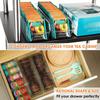 Tea Bag Organizer Box, Clear Storage Holder, Storage Bins for Coffee Bag, Storage Box for Cabinet, Countertop,Pantry Living Room