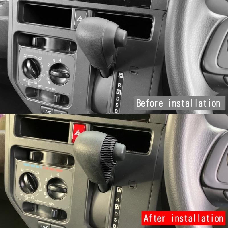RHD For TOYOTA ROOMY 2024 Car leather gear Head Knob Gear Shift Collars Handbrake Cover interior Accessories
