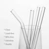 Reble Glass Straws 10-Pack Drinking Straw 4 Bent + 4 Straight + 2 Wider Smoothie Straws with 2 Cleaning Brushes