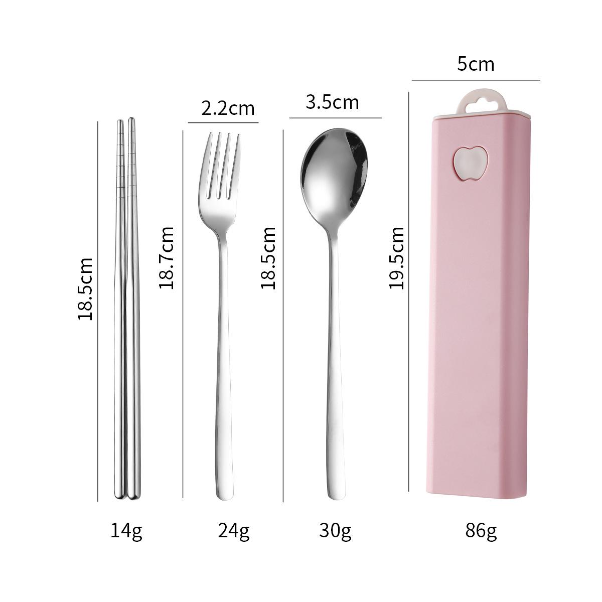 

Портативный набор столовых приборов из нержавеющей стали, состоящий из двух предметов: Студенческие палочки и ложка, подарок для улицы с индивидуальной печатью