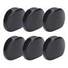 6 Pcs Guitar Tuning Peg Buttons Oval Black Machine Head Buttons Guitar Replacement Parts Instrument Accessory