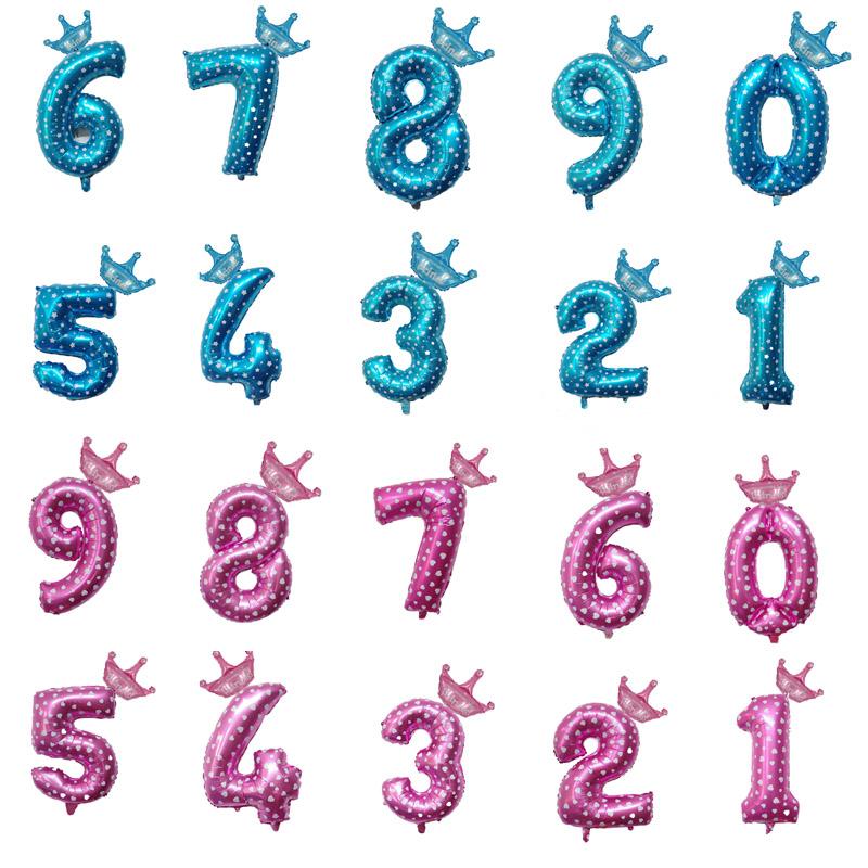 

Детские воздушные шары с цифрами для мальчиков и девочек, фольгированные воздушные шары, Декор для детского душа, праздничные вечерние принадлежности, воздушный шар на день рождения для новорожденных