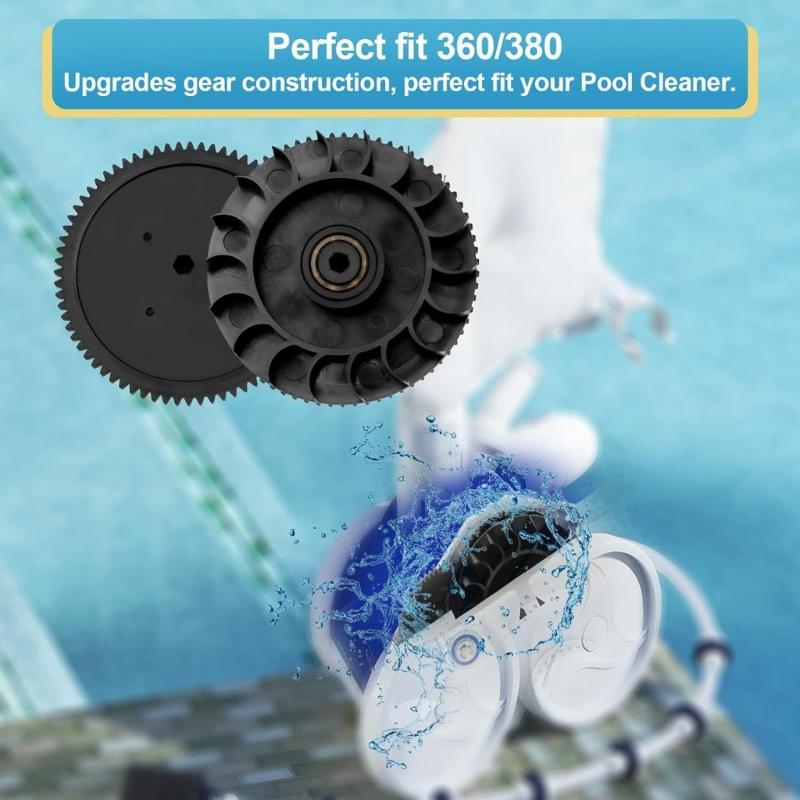 Replacement Drive Train Gear Kit Includes Turbines Bearing for 360 and 380 Models Pool Cleaners Rebuild Quick Fix