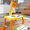 Prancheta de Desenho Projetora Cervo Mesa de Desenho de Aprendizagem Infantil Prancheta de Desenho Graffiti Escrita Brinquedo Educacional de Educação Infantil Mesa Projetora