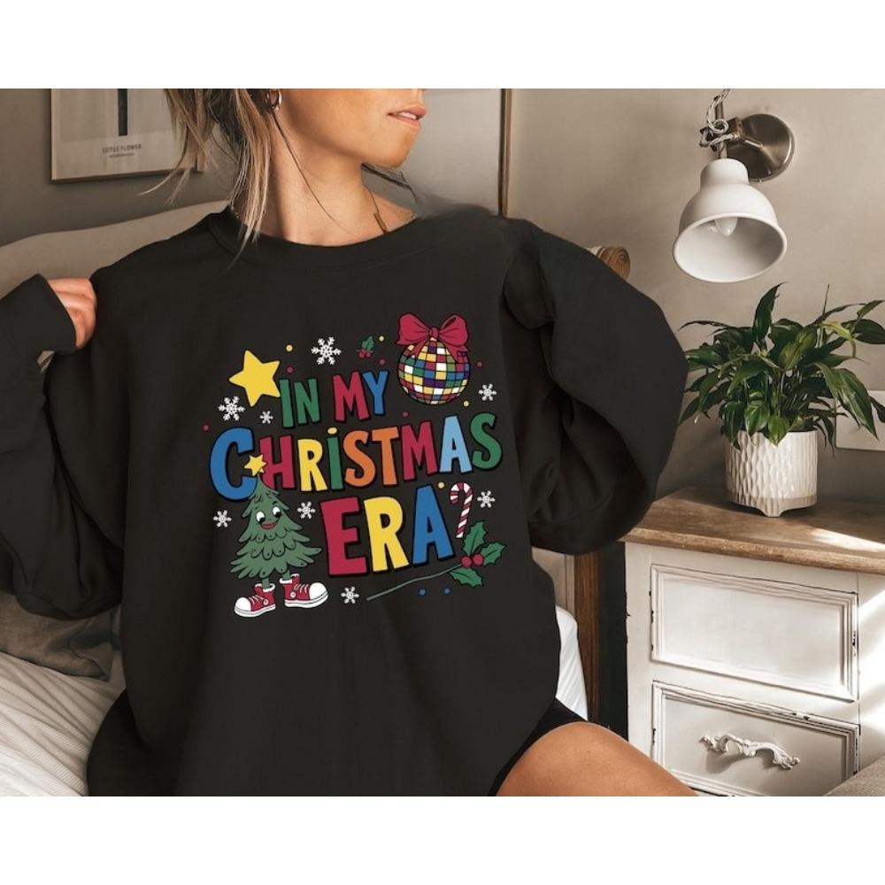 

Счастливого Рождества Футболка Диско-шар Новогодняя вечеринка Свитер Хипстер Уличная мода Повседневная одежда XL