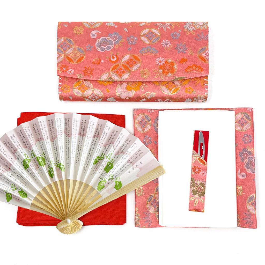 School Tea Ceremony Urasenke Tea Ceremony Set for Matching Utensils, Women, Beginner's, 6-Piece Set, 3-Piece Pattern, 25n1459-2